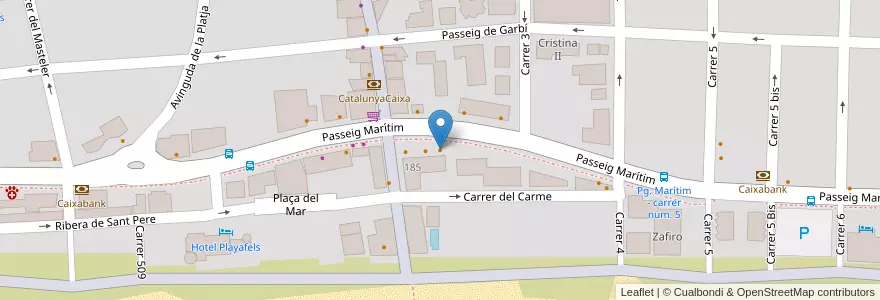 Mapa de ubicacion de El Sidra d'Eva en スペイン, Baix Llobregat, Castelldefels.