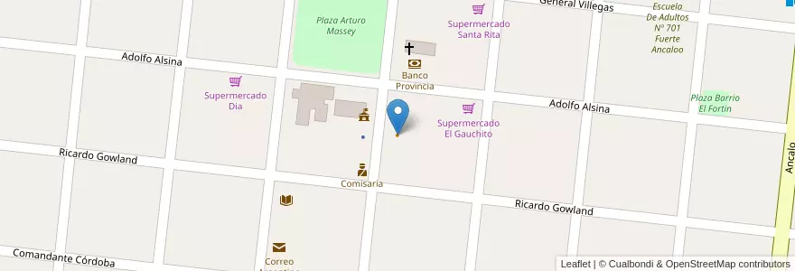 Mapa de ubicacion de El Siglo en Argentinië, Buenos Aires, Partido De General Pinto.