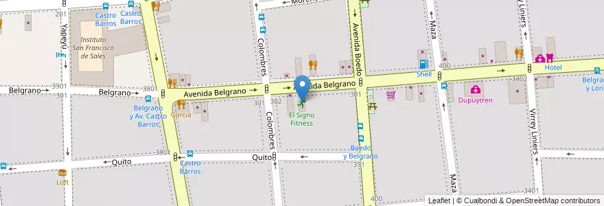 Mapa de ubicacion de El Signo Fitness, Almagro en 아르헨티나, Ciudad Autónoma De Buenos Aires, Comuna 5, 부에노스아이레스.