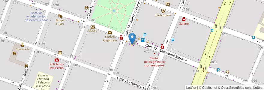 Mapa de ubicacion de El sitio en Argentinië, Buenos Aires, Partido De Luján.