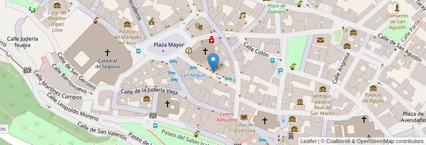 Mapa de ubicacion de El Sitio en Spain, Castile And León, Segovia, Segovia.
