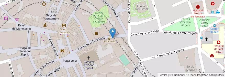 Mapa de ubicacion de El Social / Club Escacs Terrassa en إسبانيا, كتالونيا, برشلونة, فالس أوكيدنتل, تاراسا.