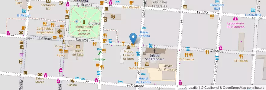 Mapa de ubicacion de El Solar del Convento en Argentina, Salta, Capital, Municipio De Salta, Salta.