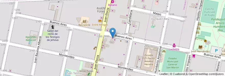 Mapa de ubicacion de El Súper de la Limpieza en 아르헨티나, Santa Fe, Departamento Rosario, Municipio De Funes, Funes.