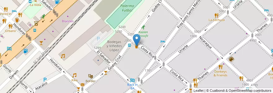 Mapa de ubicacion de El Surtidor Beer House, Palermo en Argentine, Ciudad Autónoma De Buenos Aires, Buenos Aires.