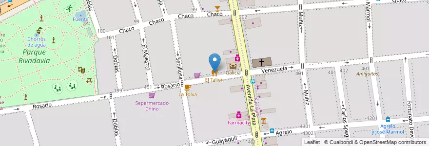 Mapa de ubicacion de El Talion, Caballito en アルゼンチン, Ciudad Autónoma De Buenos Aires, ブエノスアイレス, Comuna 6.
