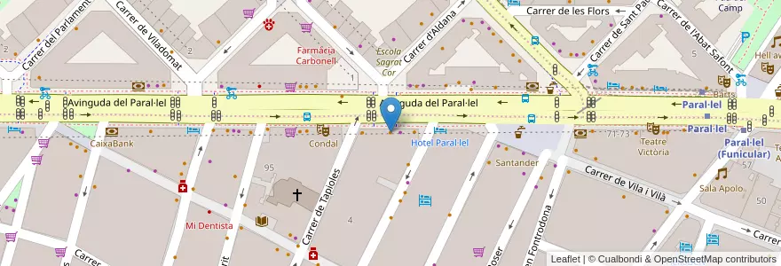 Mapa de ubicacion de El Taller en إسبانيا, كتالونيا, برشلونة, بارسلونس, Barcelona.