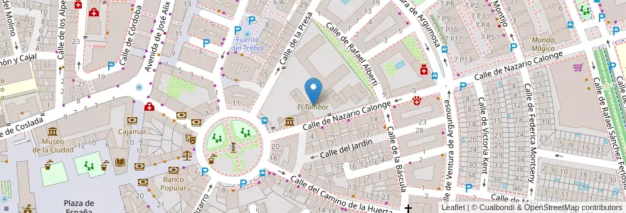 Mapa de ubicacion de El Tambor en Sepanyol, Comunidad De Madrid, Comunidad De Madrid, Área Metropolitana De Madrid Y Corredor Del Henares, San Fernando De Henares, Coslada.