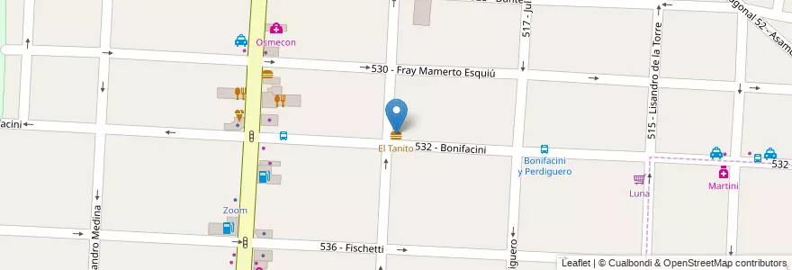 Mapa de ubicacion de El Tanito en الأرجنتين, بوينس آيرس, Partido De Tres De Febrero, Caseros.
