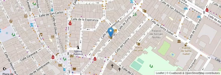 Mapa de ubicacion de El Teatro del Barrio en Spain, Community Of Madrid, Community Of Madrid, Área Metropolitana De Madrid Y Corredor Del Henares, Madrid.