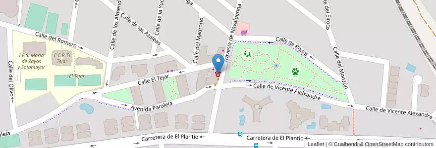Mapa de ubicacion de El Tejar en Испания, Мадрид, Мадрид, Área Metropolitana De Madrid Y Corredor Del Henares.