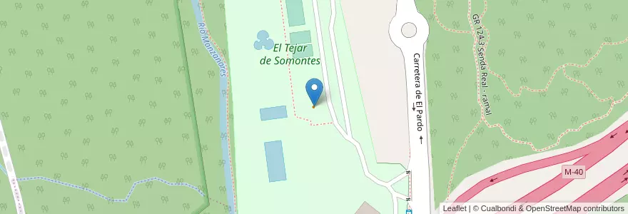 Mapa de ubicacion de El Tejar de Somontes en スペイン, マドリード州, Comunidad De Madrid, Área Metropolitana De Madrid Y Corredor Del Henares, Madrid.