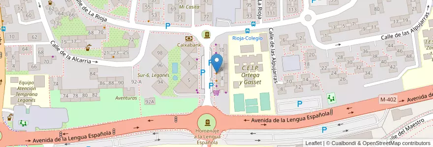 Mapa de ubicacion de El Tiétar en España, Comunidad De Madrid, Comunidad De Madrid, Área Metropolitana De Madrid Y Corredor Del Henares, Leganés.