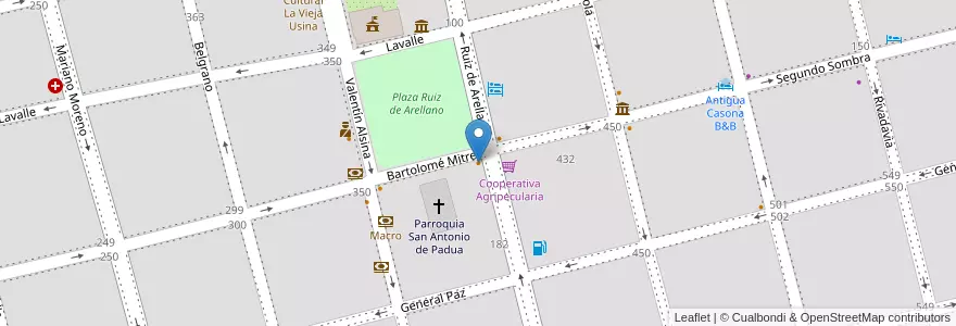 Mapa de ubicacion de El Tokyo en آرژانتین, استان بوئنوس آیرس, Partido De San Antonio De Areco, San Antonio De Areco.