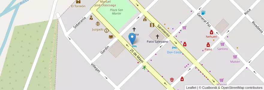 Mapa de ubicacion de El Torreon en アルゼンチン, チリ, ネウケン州, Departamento Chos Malal, Chos Malal, Chos Malal.