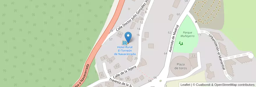 Mapa de ubicacion de El Torreón de Navacerrada en Испания, Мадрид, Мадрид, Cuenca Del Guadarrama, Navacerrada.