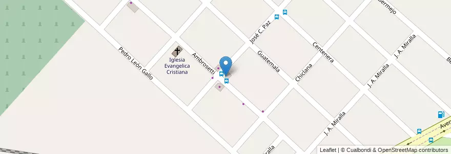Mapa de ubicacion de El Trebal en Arjantin, Buenos Aires, Partido De La Matanza.
