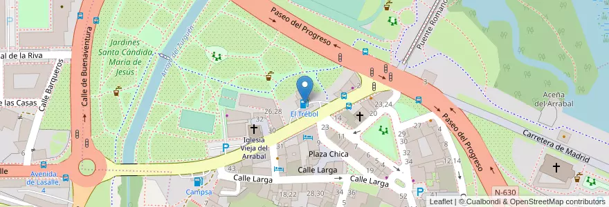 Mapa de ubicacion de El Trébol en Espanha, Castela E Leão, Salamanca, Campo De Salamanca, Salamanca.