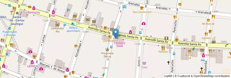 Mapa de ubicacion de El Trébol, Recoleta en 阿根廷, Ciudad Autónoma De Buenos Aires, Comuna 2, 布宜诺斯艾利斯.