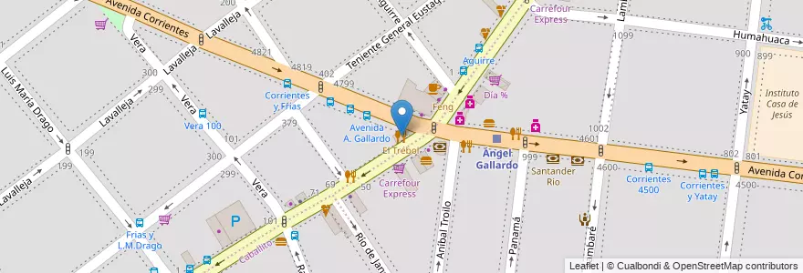 Mapa de ubicacion de El Trébol, Villa Crespo en アルゼンチン, Ciudad Autónoma De Buenos Aires, ブエノスアイレス.