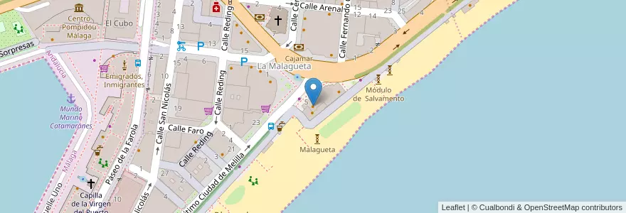 Mapa de ubicacion de El Tres en Spanje, Andalusië, Málaga, Málaga-Costa Del Sol, Málaga.