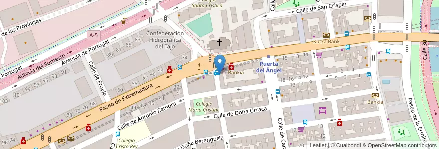Mapa de ubicacion de El Triángulo de las Verduras en Espanha, Comunidade De Madrid, Comunidade De Madrid, Área Metropolitana De Madrid Y Corredor Del Henares, Madrid.