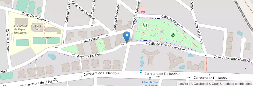 Mapa de ubicacion de El Tronco en スペイン, マドリード州, Comunidad De Madrid, Área Metropolitana De Madrid Y Corredor Del Henares.