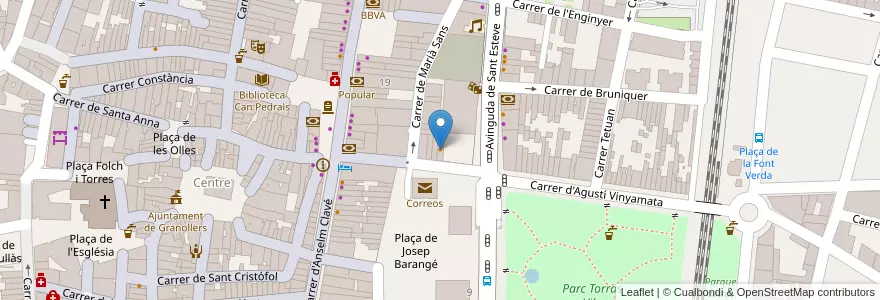 Mapa de ubicacion de El Trull del Casino en Spagna, Catalunya, Barcelona, Vallès Oriental, Granollers.