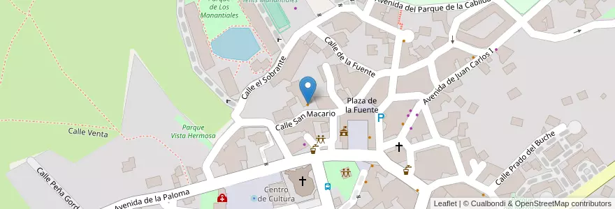 Mapa de ubicacion de El Vagon de Beni en إسبانيا, منطقة مدريد, منطقة مدريد, Cuenca Alta Del Manzanares, Hoyo De Manzanares.