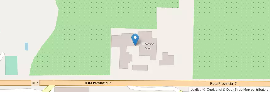 Mapa de ubicacion de El Vasco S.A. en アルゼンチン, ミシオネス州, Departamento San Ignacio, Municipio De Jardín América.