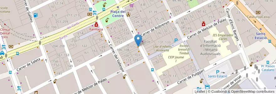 Mapa de ubicacion de El Vell Lloc en Испания, Каталония, Барселона, Барселонес, Барселона.