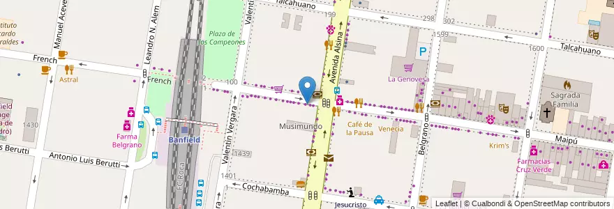 Mapa de ubicacion de El Viajero en آرژانتین, استان بوئنوس آیرس, Partido De Lomas De Zamora, Banfield.