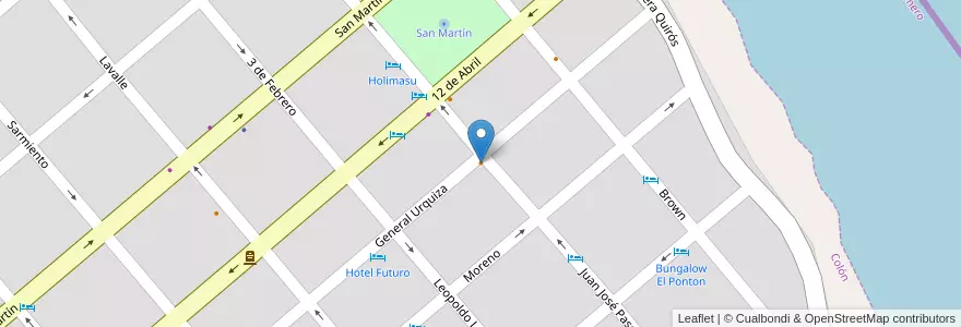 Mapa de ubicacion de El Viejo Almacen en アルゼンチン, エントレ・リオス州, Departamento Colón, Distrito Primero, Colón.