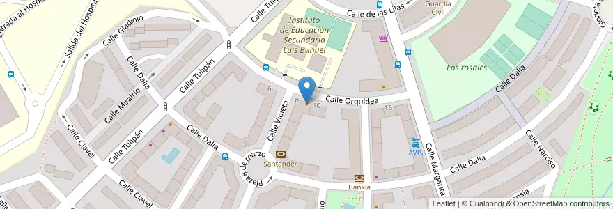 Mapa de ubicacion de El Viejo Andén en إسبانيا, منطقة مدريد, منطقة مدريد, Área Metropolitana De Madrid Y Corredor Del Henares, موستولس.
