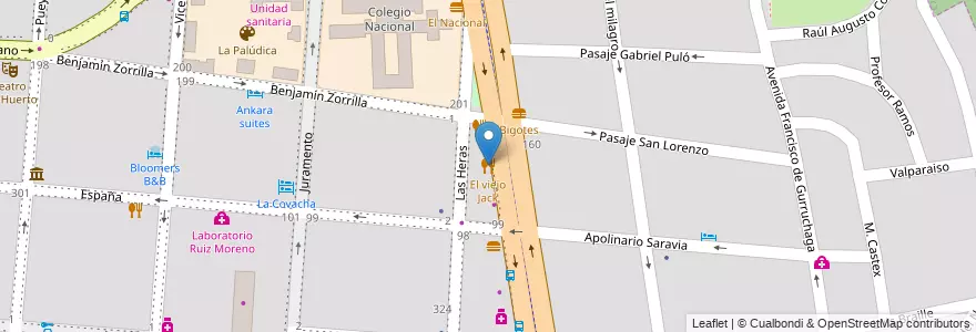 Mapa de ubicacion de El viejo Jack en 阿根廷, Salta, Capital, Municipio De Salta, Salta.