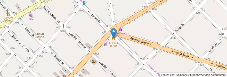 Mapa de ubicacion de El Viejo Torino, Mataderos en Argentinien, Ciudad Autónoma De Buenos Aires, Comuna 9, Buenos Aires.