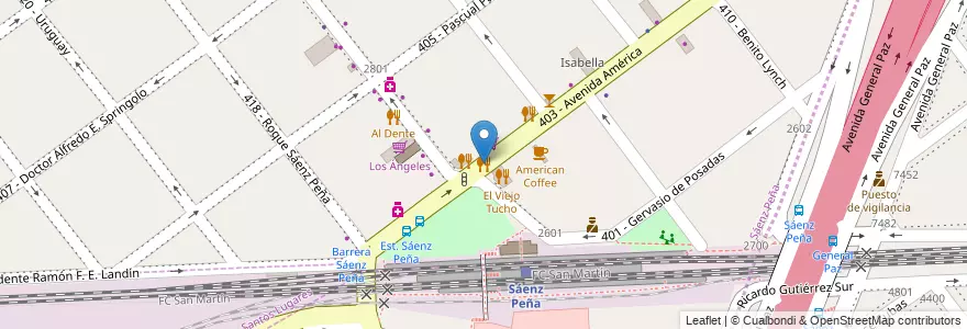 Mapa de ubicacion de El Viejo Tucho en Argentina, Buenos Aires, Partido De Tres De Febrero.