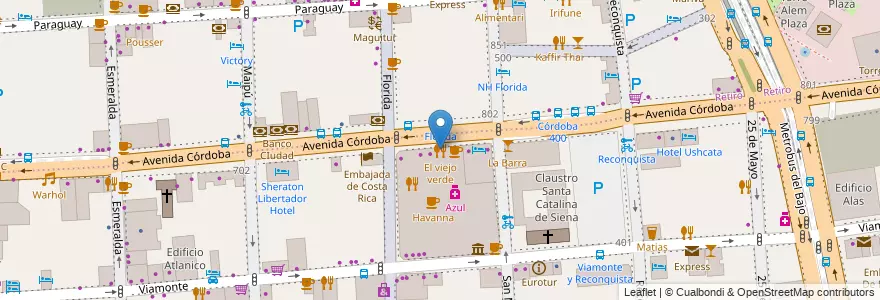 Mapa de ubicacion de El viejo verde, San Nicolas en Argentina, Autonomous City Of Buenos Aires, Comuna 1, Autonomous City Of Buenos Aires.