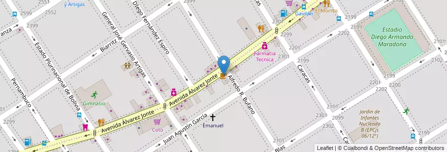 Mapa de ubicacion de El Viejo, Villa General Mitre en Argentinien, Ciudad Autónoma De Buenos Aires, Buenos Aires, Comuna 11.
