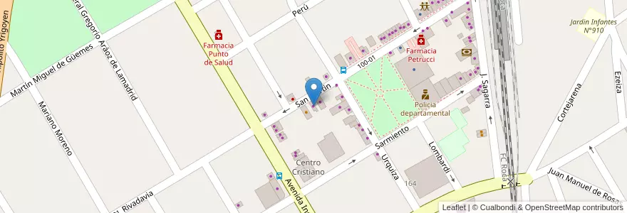 Mapa de ubicacion de El Vite...del Tomate en Arjantin, Buenos Aires, Partido De San Vicente.