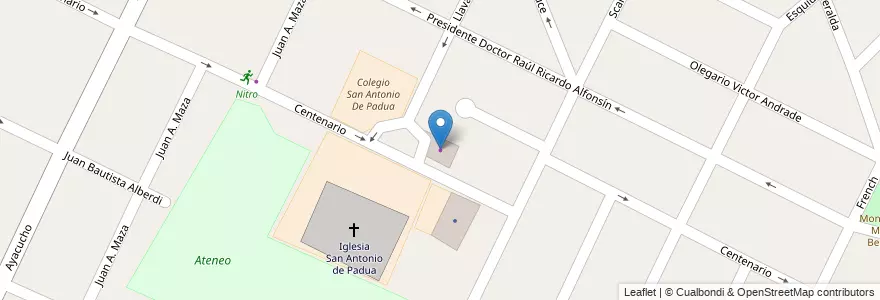 Mapa de ubicacion de El Vivero de San Antonio en Arjantin, Buenos Aires, Partido De Merlo, San Antonio De Padua.