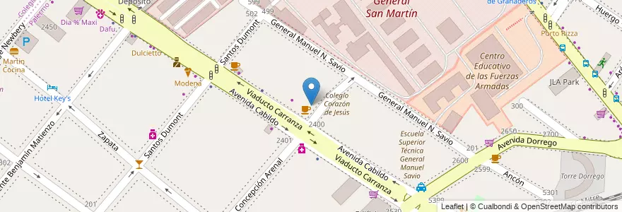 Mapa de ubicacion de El Wayra Muyu, Palermo en Argentina, Ciudad Autónoma De Buenos Aires, Buenos Aires, Comuna 14.