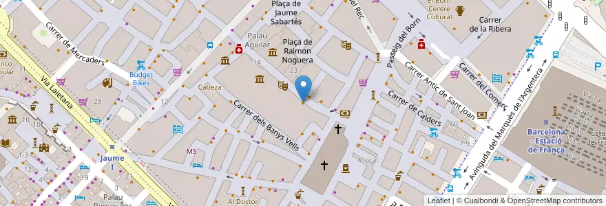 Mapa de ubicacion de El Xampanyet en Sepanyol, Catalunya, Barcelona, Barcelonès, Barcelona.