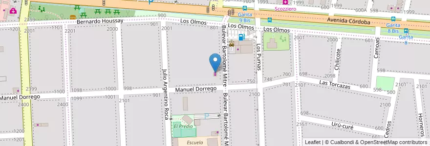 Mapa de ubicacion de Elaborados Santiago en آرژانتین, سانتافه, Departamento Rosario, Municipio De Funes, Funes.
