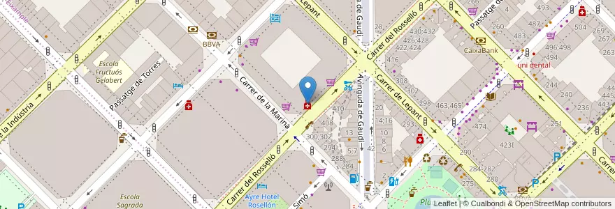 Mapa de ubicacion de Elena Peña Benedicto en 西班牙, Catalunya, Barcelona, Barcelonès, Barcelona.