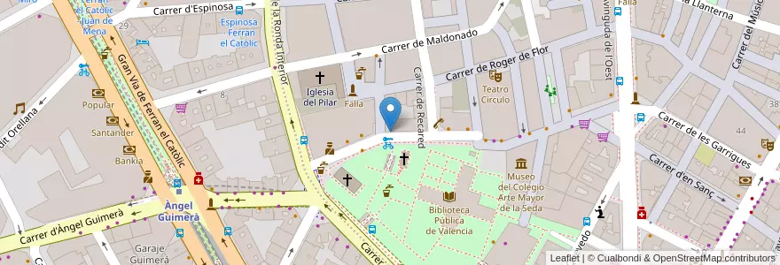 Mapa de ubicacion de Elena Roig Giménez en 스페인, Comunitat Valenciana, València / Valencia, Comarca De València, València.