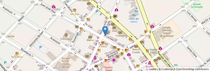 Mapa de ubicacion de Elepants en 阿根廷, 布宜诺斯艾利斯省, Partido De San Isidro, San Isidro.