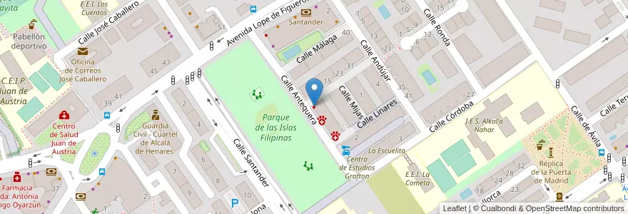 Mapa de ubicacion de Élite Dental en Spanien, Autonome Gemeinschaft Madrid, Autonome Gemeinschaft Madrid, Área Metropolitana De Madrid Y Corredor Del Henares, Alcalá De Henares.
