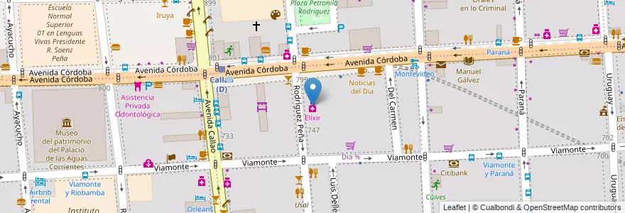 Mapa de ubicacion de Elixir, San Nicolas en 아르헨티나, Ciudad Autónoma De Buenos Aires, 부에노스아이레스.