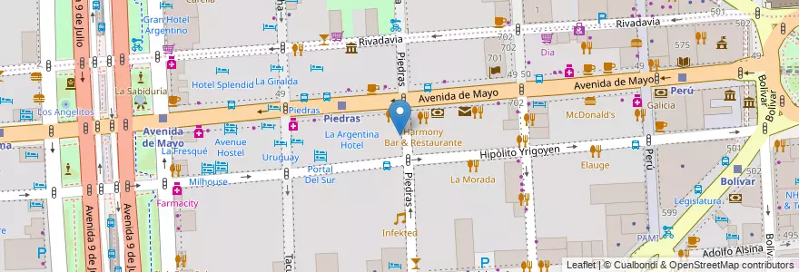 Mapa de ubicacion de ElPasaje, Montserrat en Argentinië, Ciudad Autónoma De Buenos Aires, Comuna 1, Buenos Aires.